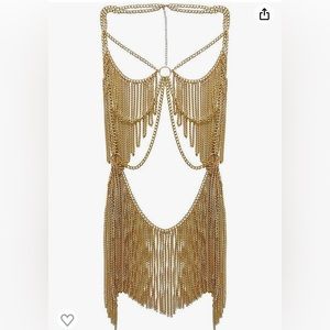 Unbranded :Gold Colour Body Chain Suit